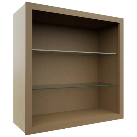 Fabuwood Truffle NDW3030 Wall Standard No Door Cabinet, Front View