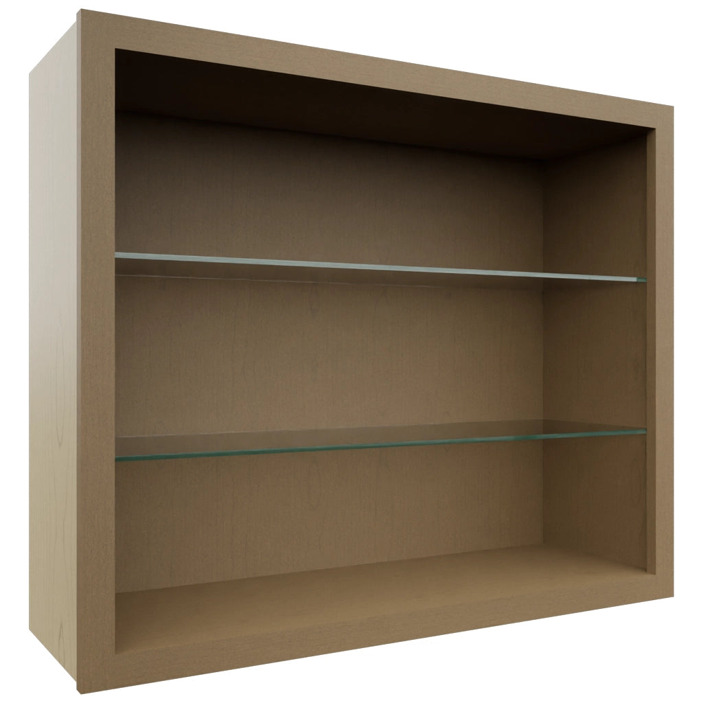 Fabuwood Truffle NDW3630 Wall Standard No Door Cabinet, Front View