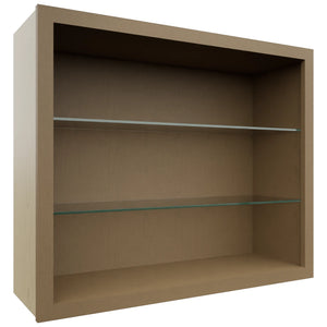 Fabuwood Truffle NDW3630 Wall Standard No Door Cabinet, Front View