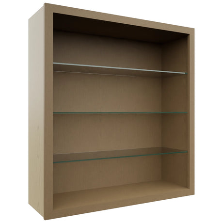 Fabuwood Truffle NDW3639 Wall Standard No Door Cabinet, Front View