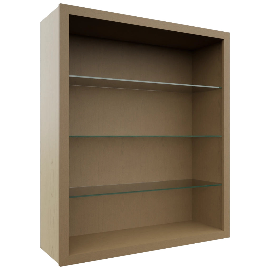 Fabuwood Truffle NDW3642 Wall Standard No Door Cabinet, Front View