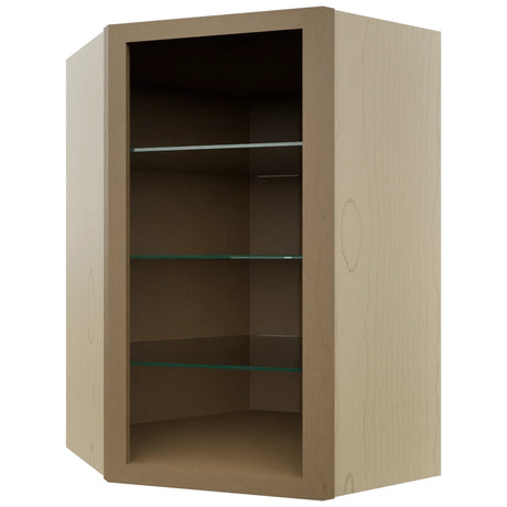 Fabuwood Truffle NDWDC2436 Wall Corner Diagonal No Door Cabinet, Front View
