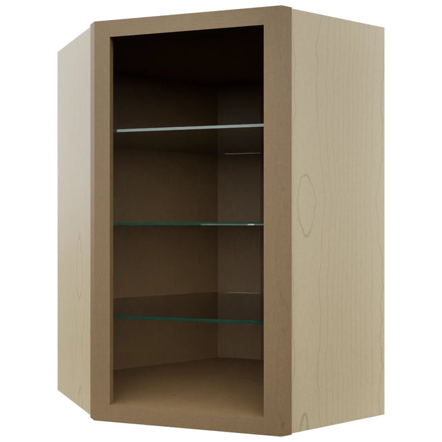 Fabuwood Truffle NDWDC2436 Wall Corner Diagonal No Door Cabinet, Front View