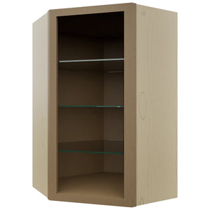 Fabuwood Truffle NDWDC2439 Wall Corner Diagonal No Door Cabinet, Front View