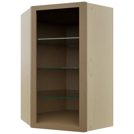 Fabuwood Truffle NDWDC2439 Wall Corner Diagonal No Door Cabinet, Front View