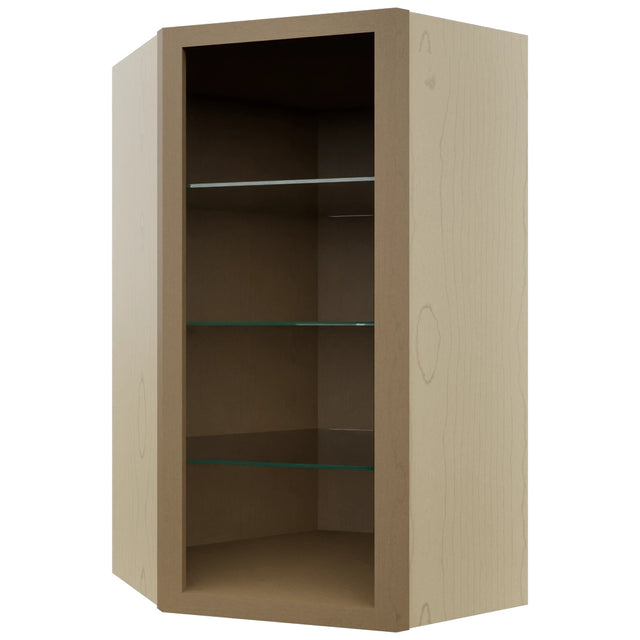 Fabuwood Truffle NDWDC2442 Wall Corner Diagonal No Door Cabinet, Front View