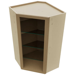 Fabuwood Truffle NDWDC2442 Wall Corner Diagonal No Door Cabinet, Top View