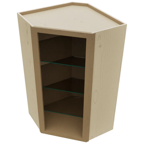 Fabuwood Truffle NDWDC2442 Wall Corner Diagonal No Door Cabinet, Top View