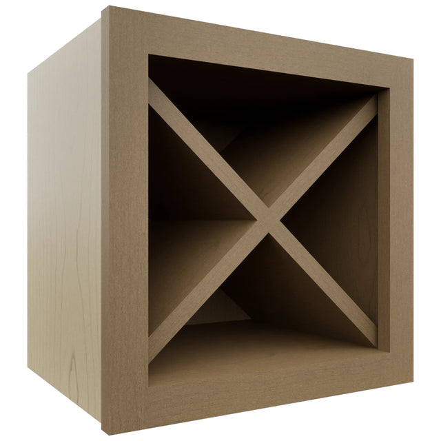 Fabuwood Truffle WR15X15 Wall Wine Rack, Front View