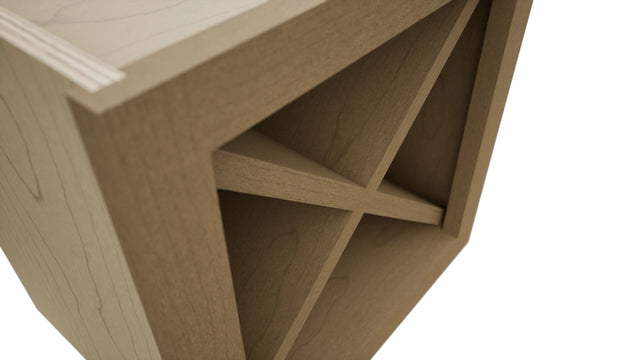 Fabuwood Truffle WR15X15 Wall Wine Rack, Detail View