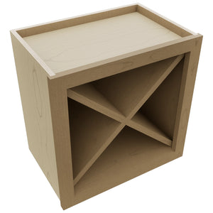 Fabuwood Truffle WR18X18 Wall Wine Rack, Top View