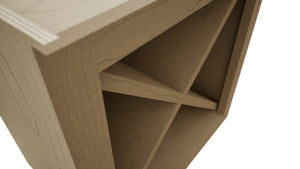 Fabuwood Truffle WR18X18 Wall Wine Rack, Detail View