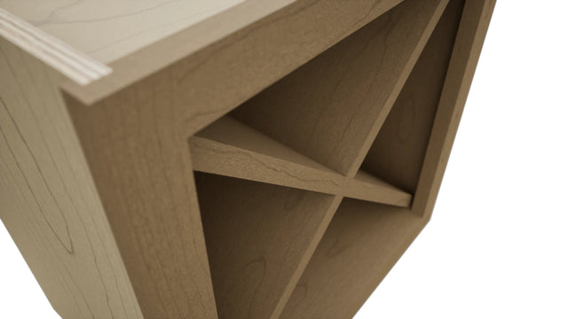 Fabuwood Truffle WR18X18 Wall Wine Rack, Detail View
