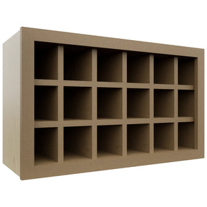 Fabuwood Truffle WR3018 Wall Wine Rack, Front View