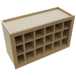 Fabuwood Truffle WR3018 Wall Wine Rack, Top View