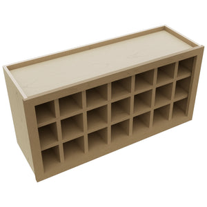 Fabuwood Truffle WR3618 Wall Wine Rack, Top View