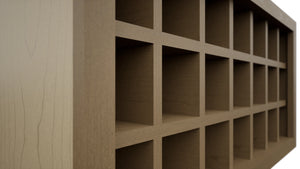 Fabuwood Truffle WR3618 Wall Wine Rack, Detail View