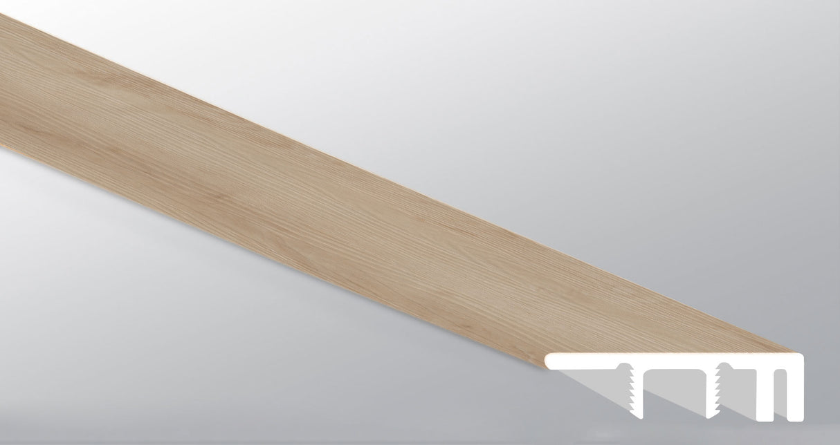 Fallonton (TAPA DE EXTREMO GRANDE [Madera • Mate • Mediana] - LVT * MOLDURA DE VINILO DE LUJO) | 1 1/2" X 1/2" X 94"