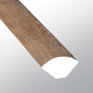 Hatfield (Cuarto de círculo [Madera • Mate • Oscuro] - LVT * Molduras de vinilo de lujo) | 5/8" X 3/4" X 94"