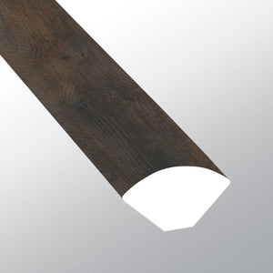Hawthorne (Cuarto de círculo [Madera • Mate • Oscuro] - LVT * Molduras de vinilo de lujo) | 5/8" X 3/4" X 94"