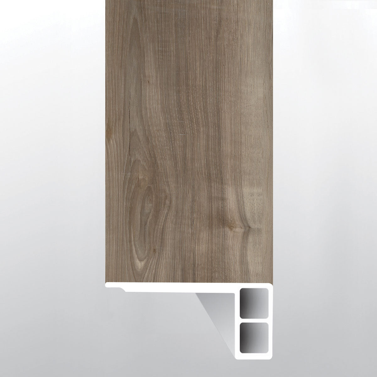 Highcliffe Greige (Escalones con borde suavizado [Madera • Mate • Medio] - LVT * Molduras de vinilo de lujo) | 2 3/4" x 3/4" x 94"