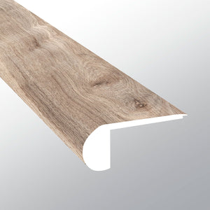 Highcliffe Greige (NARIZ DE ESCALÓN AL RAS [Madera • Mate • Medio] - LVT * MOLDURA DE VINILO DE LUJO) | 2 3/4" X 3/4" X 94"