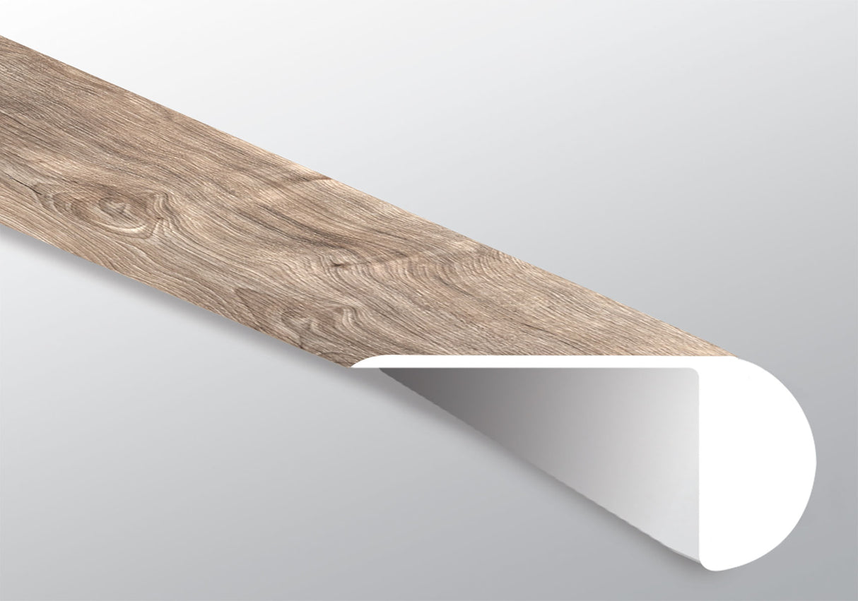 Highcliffe Greige (NARIZ DE ESCALÓN SUPERPUESTO [Madera • Mate • Medio] - LVT * MOLDURA DE VINILO DE LUJO) | 2 1/4" X 1" X 94"