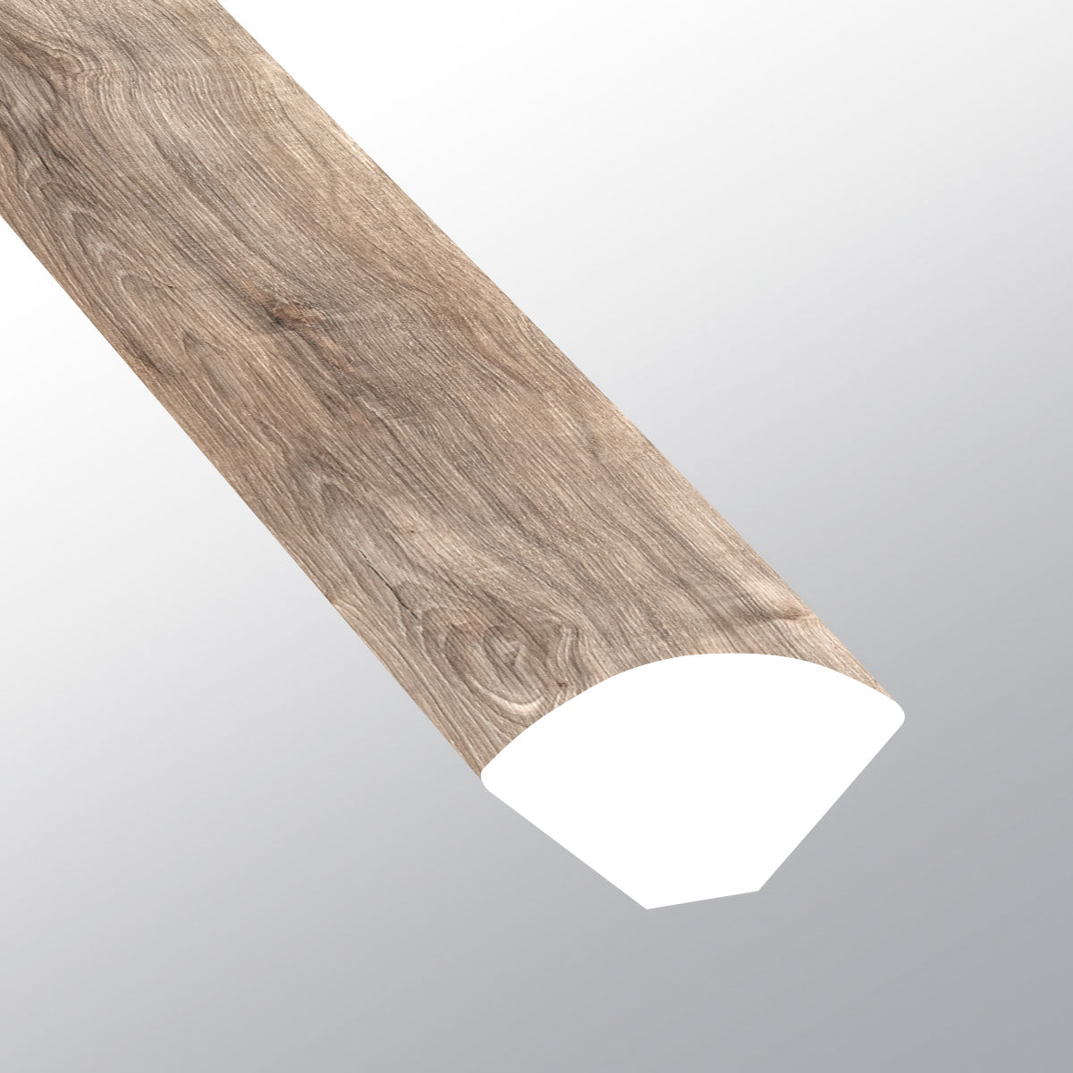 Highcliffe Greige (Cuarto de círculo [Madera • Mate • Medio] - LVT * Molduras de vinilo de lujo) | 5/8" X 3/4" X 94"