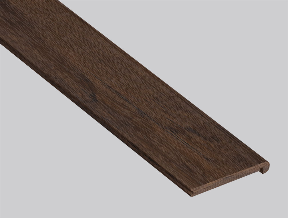 Hillsdale (NARIZ DE ESCALÓN AL RAS [Madera • Mate • Oscuro] - LVT * MOLDURA DE VINILO DE LUJO) | 2 3/4" X 3/4" X 94"