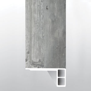 Kingsdown Gray (BORDE DE ESCALÓN AL RAS CON BORDE RELAJADO [Madera • Mate • Medio] - LVT * MOLDURA DE VINILO DE LUJO) | 2 3/4" X 3/4" X 94"