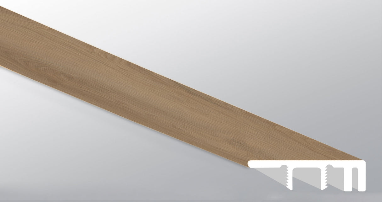 Larkin (TAPA DE EXTREMO GRANDE [Madera • Mate • Mediana] - LVT * MOLDURA DE VINILO DE LUJO) | 1 1/2" X 1/2" X 94"