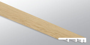Malta ( END CAP [ Wood • Matte • Light ] - LVT * LUXURY VINYL TRIM ) | 1 1/2" X 1/4" X 94"