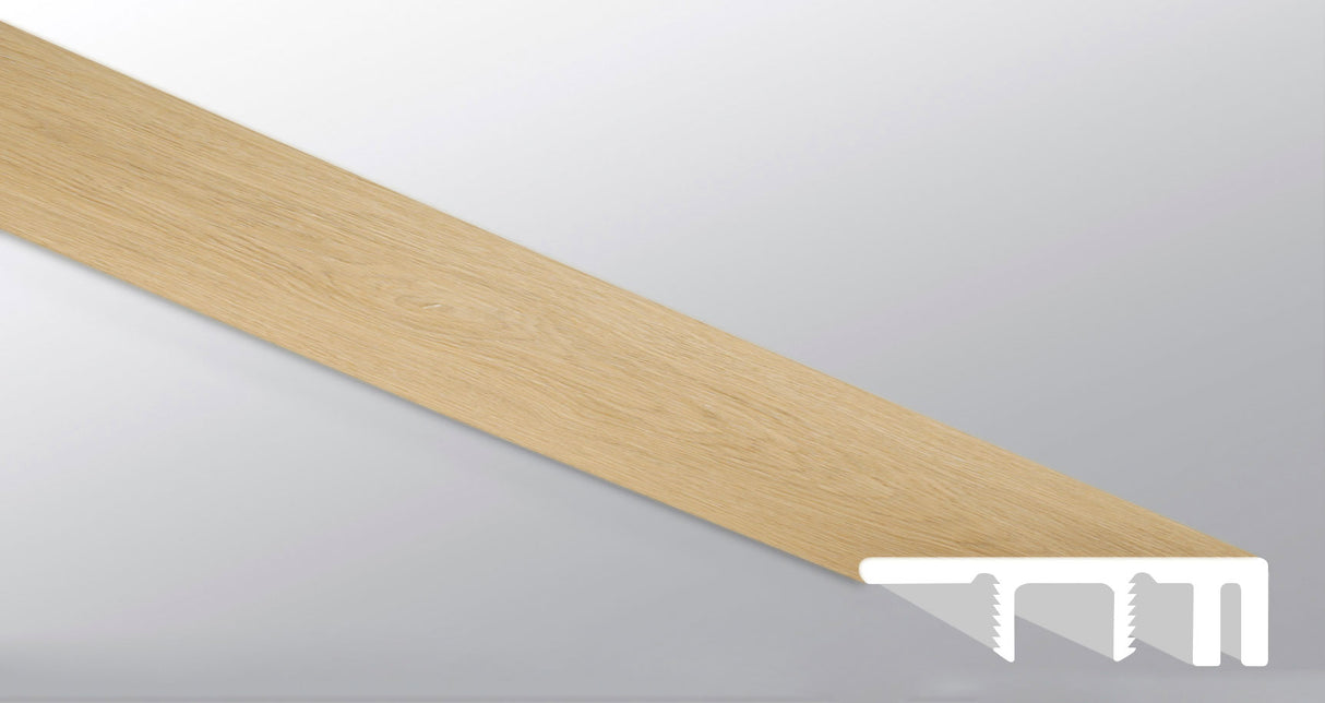 Malta (TAPA DE EXTREMO GRANDE [Madera • Mate • Claro] - LVT * MOLDURA DE VINILO DE LUJO) | 1 1/2" X 1/2" X 94"