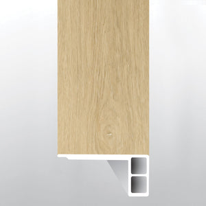 Malta (BORDE DE ESCALÓN AL RAS CON BORDE RELAJADO [Madera • Mate • Claro] - LVT * MOLDURA DE VINILO DE LUJO) | 6,9 cm x 1,9 cm x 243 cm