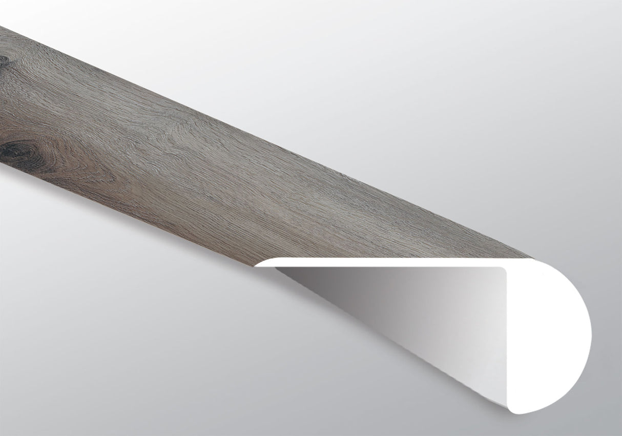 Midnight Maple ( OVERLAPPING STAIR NOSE [ Wood • Matte • Medium ] - LVT * LUXURY VINYL TRIM ) | 2 1/4" X 1" X 94"