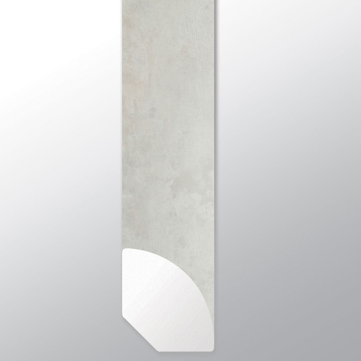 Gris Montañas (Cuarto de Círculo [Hormigón • Mate • Claro] - LVT * Molduras de vinilo de lujo) | 5/8" X 3/4" X 94"