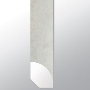 Gris Montañas (Cuarto de Círculo [Hormigón • Mate • Claro] - LVT * Molduras de vinilo de lujo) | 5/8" X 3/4" X 94"