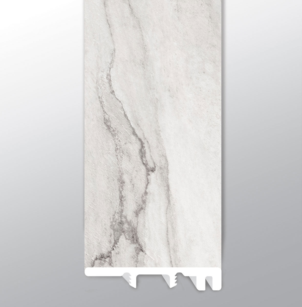 Quarzo Taj ( END CAP [ Marble • Matte • Light ] - LVT * LUXURY VINYL TRIM ) | 1 1/2" X 1/4" X 94"