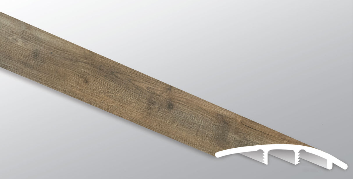 Reclaimed Oak ( REDUCER [ Wood • Matte • Medium ] - LVT * LUXURY VINYL TRIM ) | 1 3/4" X 3/8" X 94"