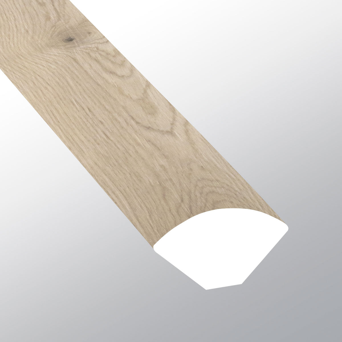 Runmill Isle (Cuarto de círculo [Madera • Mate • Claro] - LVT * Molduras de vinilo de lujo) | 5/8" X 3/4" X 94"