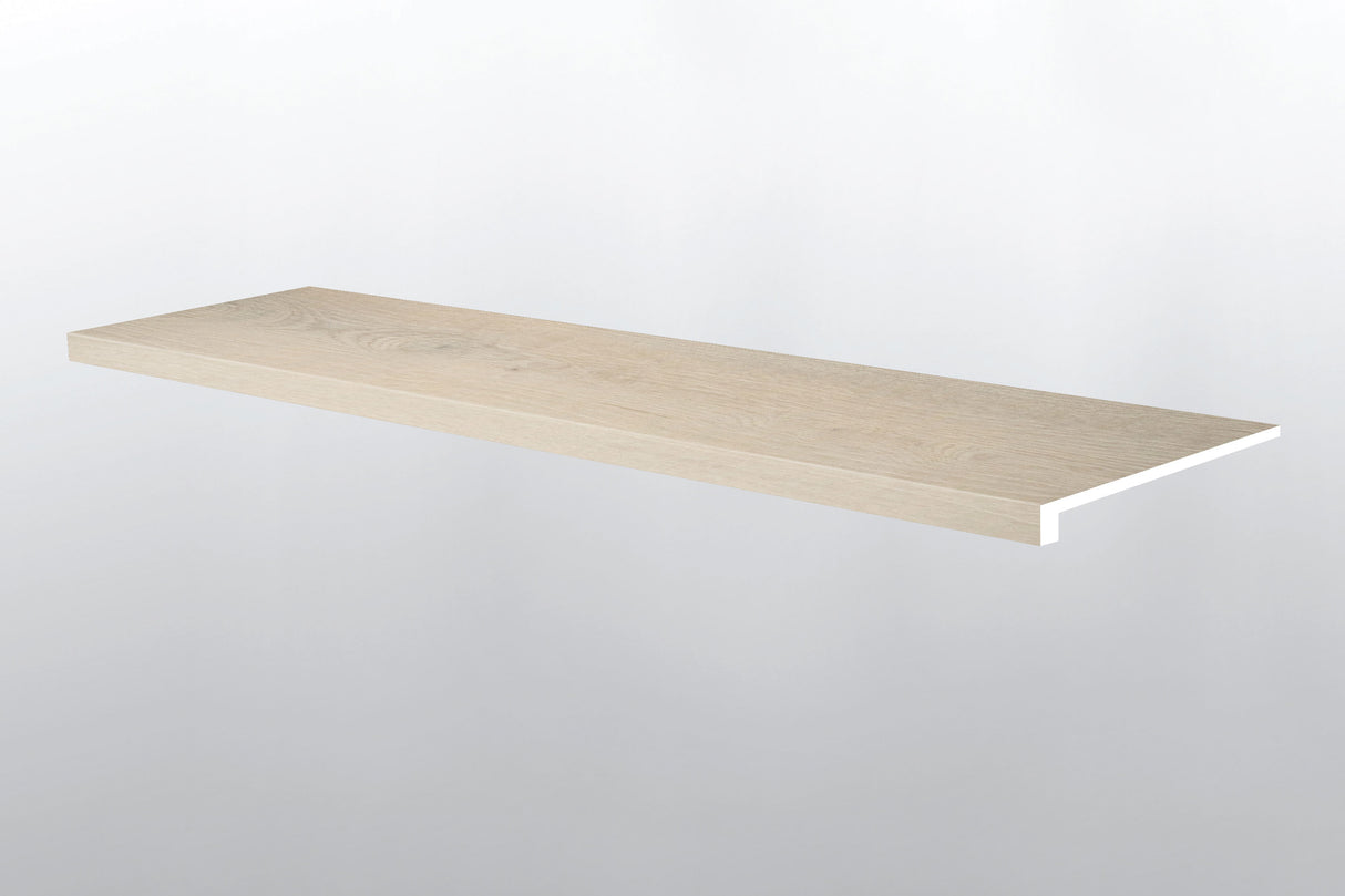 Isla Runmill (escalera con borde suavizado [Madera • Mate • Claro] - LVT * moldura de vinilo de lujo) | 1 1/2" x 1/4" x 47 1/2"