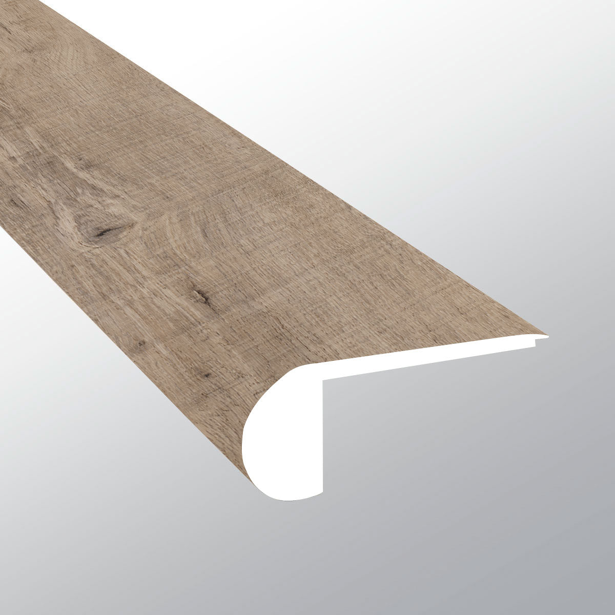 Ryder (NARIZ DE ESCALÓN AL RAS [Madera • Mate • Medio] - LVT * MOLDURA DE VINILO DE LUJO) | 2 3/4" X 3/4" X 94"