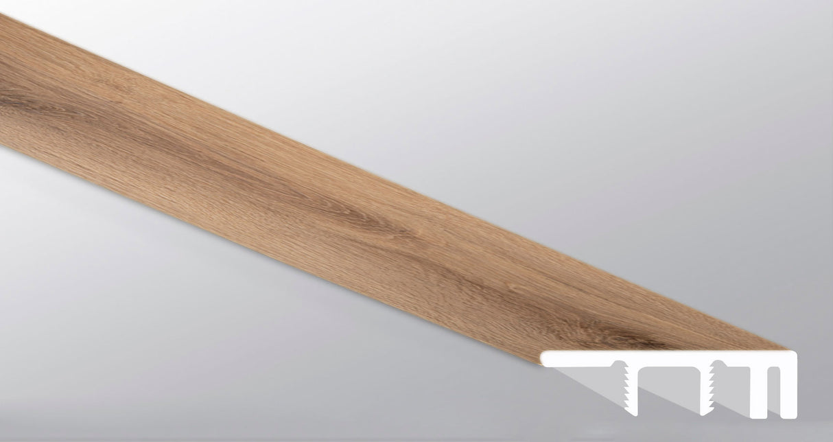 Escandinavo (TAPA DE EXTREMO GRANDE [Madera • Mate • Mediana] - LVT * MOLDURA DE VINILO DE LUJO) | 1 1/2" X 1/2" X 94"