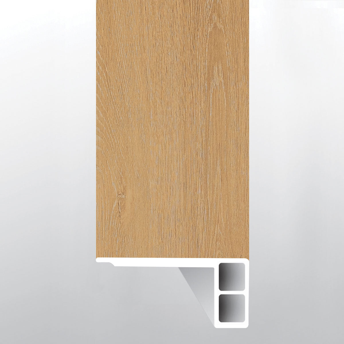 Selbourne (CANAL DE ESCALÓN AL RAS CON BORDE RELAJADO [Madera • Mate • Medio] - LVT * MOLDURA DE VINILO DE LUJO) | 6,95 cm x 1,95 cm x 243 cm