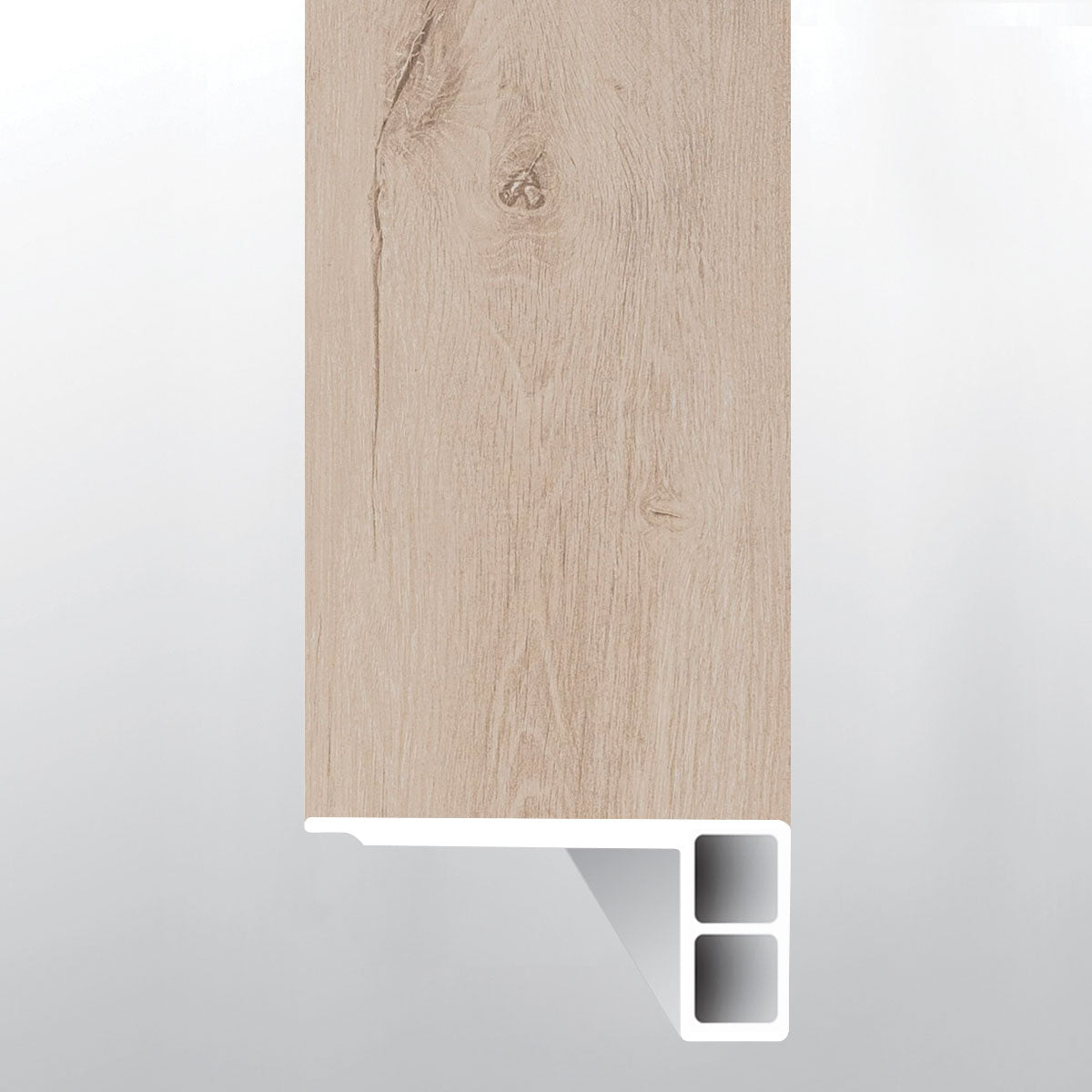 Shasta Grove (Escalones con borde suavizado [Madera • Mate • Claro] - LVT * Molduras de vinilo de lujo) | 2 3/4" x 3/4" x 94"