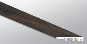 Stable ( END CAP [ Wood • Matte • Dark ] - LVT * LUXURY VINYL TRIM ) | 1 1/2" X 1/4" X 94"
