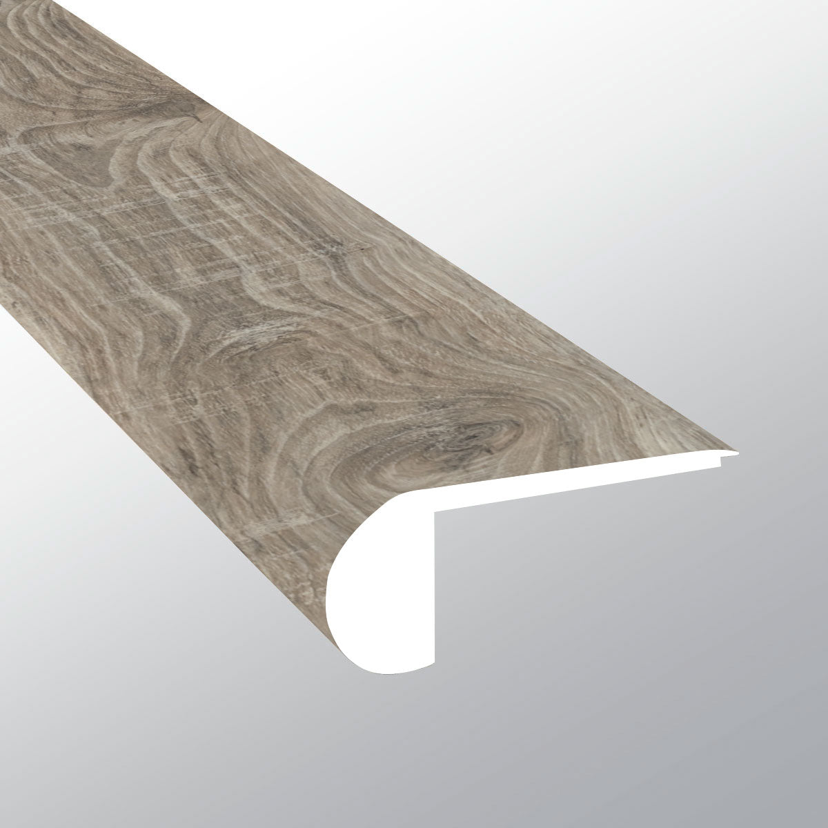 STABLETON ( FLUSH STAIR NOSE [ Wood • Matte • Medium ] - LVT * LUXURY VINYL TRIM ) | 2 3/4" X 3/4" X 94"