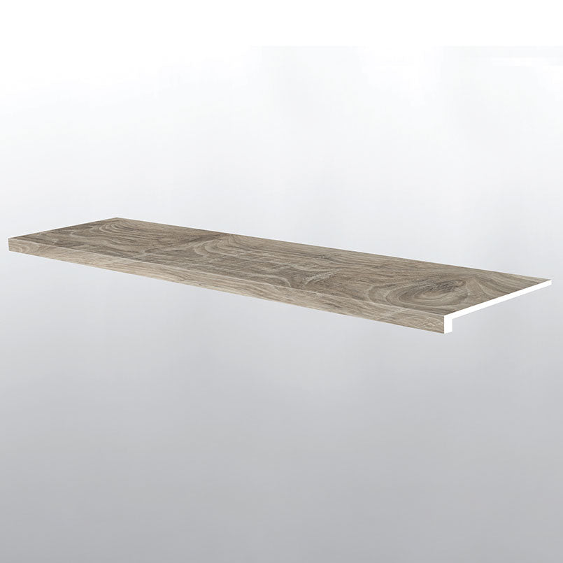 STABLETON (ESCALÓN DE ESCALERA CON BORDE SUAVIZADO [Madera • Mate • Medio] - LVT * MOLDURA DE VINILO DE LUJO) | 3,8 cm x 6,3 cm x 119,5 cm
