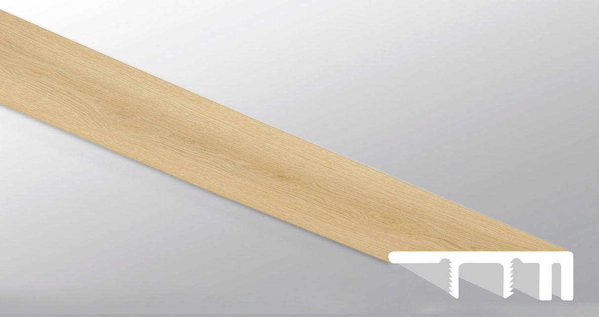 Tranquilla (TAPA DE EXTREMO GRANDE [Madera • Mate • Claro] - LVT * MOLDURA DE VINILO DE LUJO) | 1 1/2" X 1/2" X 94"