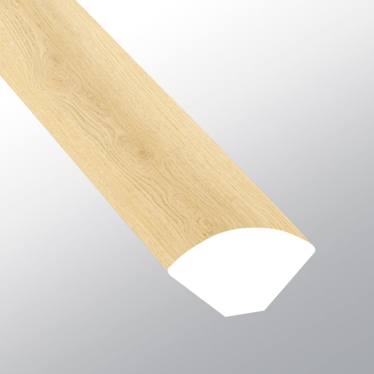 Tranquilla (Cuarto de círculo [Madera • Mate • Claro] - LVT * Molduras de vinilo de lujo) | 5/8" X 3/4" X 94"
